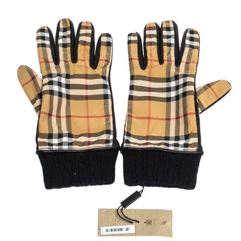 burberry check trim gloves|Burberry check.